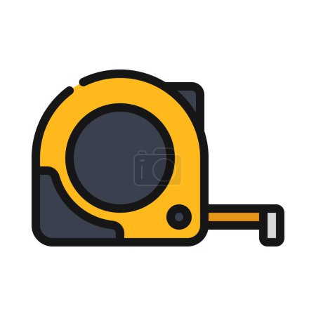 Illustration for Tape Measure web icon vector illustration - Royalty Free Image