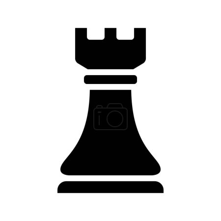 Téléchargez les illustrations : Illustration vectorielle de Rook Chess Piece - en licence libre de droit