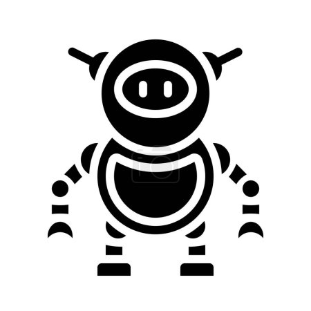 Illustration for Robot Character icon vector illustration design - Royalty Free Image