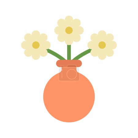 Illustration for Vase with flowers icon vector illustration design - Royalty Free Image