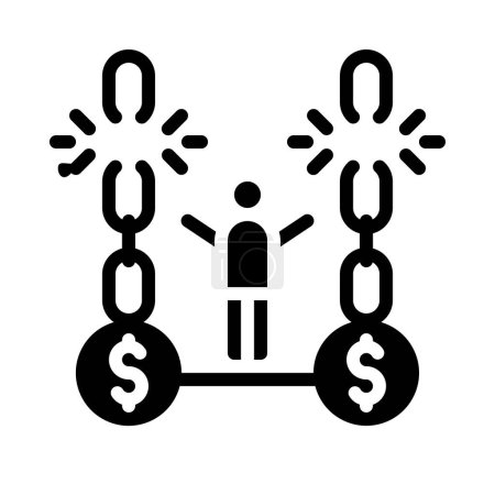 Finanziell freie Web-Icon-Vektorillustration
