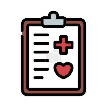 Illustration for Medical Document Clipboard icon, vector illustration - Royalty Free Image