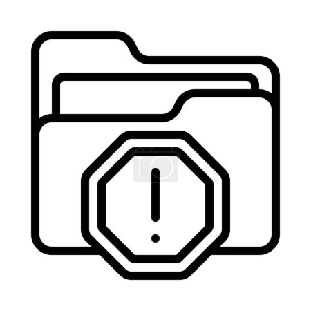 Ilustración de Icono de carpeta de error, ilustración vectorial - Imagen libre de derechos