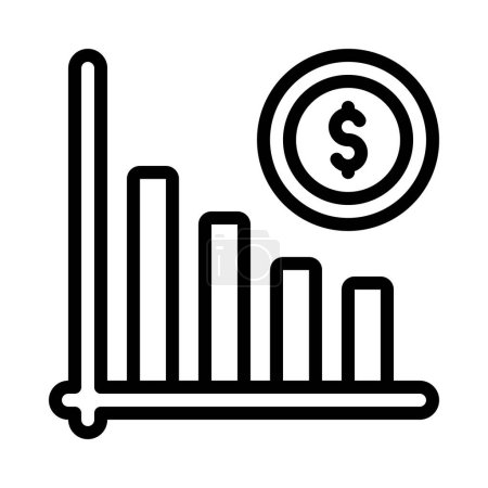 Financial Loss web icon vector illustration