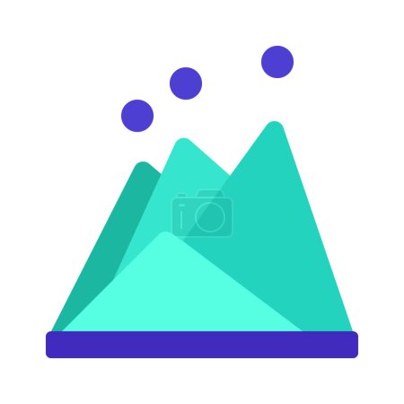 Illustration for Business Mountain Chart icon, vector illustration - Royalty Free Image