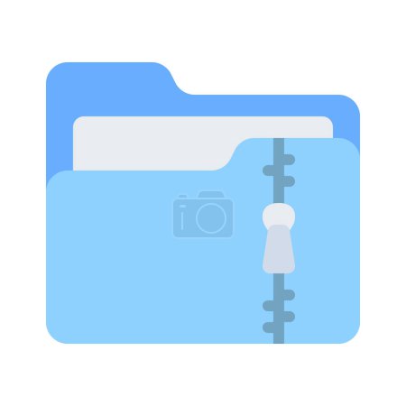 Illustration for Zip folder icon, vector illustration - Royalty Free Image
