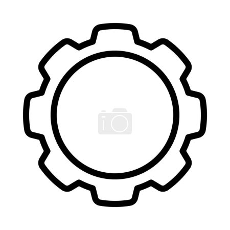 Illustration for Cogwheel vector icon on white background - Royalty Free Image