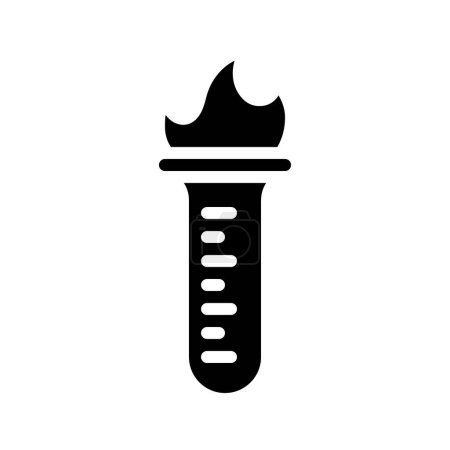 Ilustración de Icono de tubo de prueba quemado, ilustración vectorial - Imagen libre de derechos