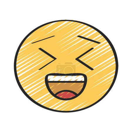 Illustration for Laughing web icon vector illustration - Royalty Free Image