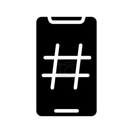 Téléchargez les illustrations : Illustration vectorielle de l'icône web Hashtag - en licence libre de droit