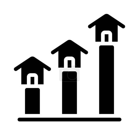 Illustration for Business Property Portfolio Chart icon, vector illustration - Royalty Free Image
