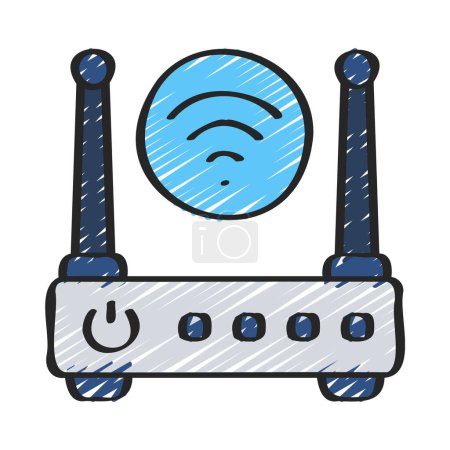 Illustration for Internet router vector icon - Royalty Free Image