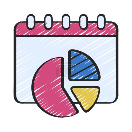Illustration for Calendar Chart icon, vector illustration - Royalty Free Image