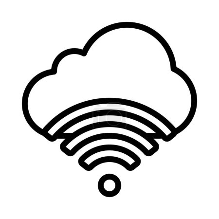 Illustration for Cloud Wifi Icon, Vector Illustration - Royalty Free Image