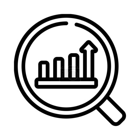 Illustration for Business Bar Chart Research icon, vector illustration - Royalty Free Image