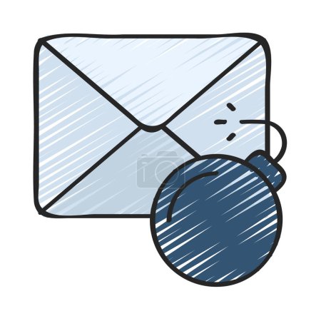 Email Blast, Isolated Icon On White Background 