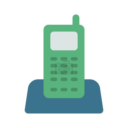 Illustration for Home phone icon vector illustration - Royalty Free Image