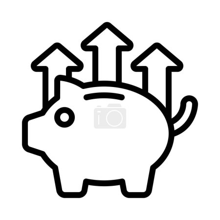 Ilustración de Incremento del ahorro icono web ilustración vectorial - Imagen libre de derechos