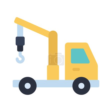Illustration for Crane Truck  icon vector illustration - Royalty Free Image