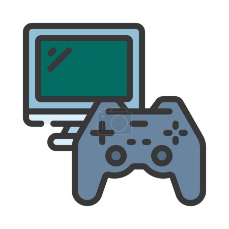 Ilustración de Icono del controlador de juego de computadora, ilustración de vectores - Imagen libre de derechos