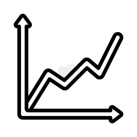 Ilustración de Gráfico de crecimiento empresarial icono contorno vector. crecimiento del negocio. análisis de datos - Imagen libre de derechos