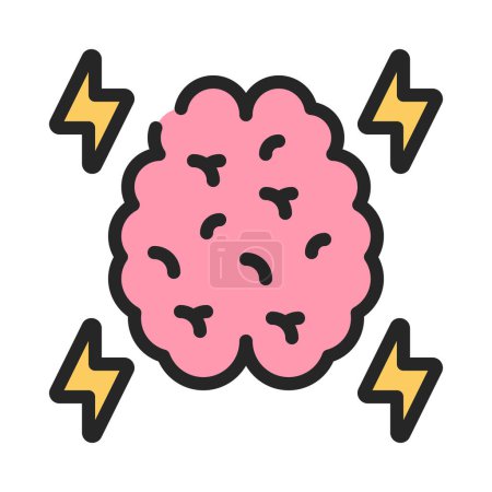 Ilustración de Tormenta cerebral icono web vector ilustración - Imagen libre de derechos