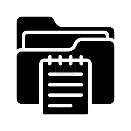 Illustration for Notes Folder icon, vector illustration - Royalty Free Image