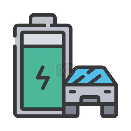 Illustration for Battery icon, vector illustration simple design - Royalty Free Image