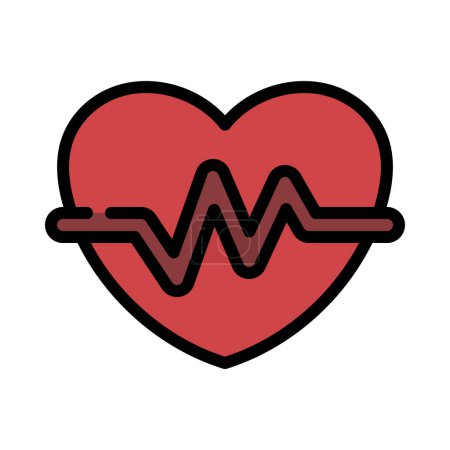Illustration for Heart with  ECG  isolated icon vector illustration design - Royalty Free Image