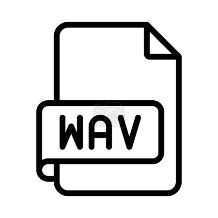 Ilustración de Icono de archivo WAV, ilustración vectorial - Imagen libre de derechos