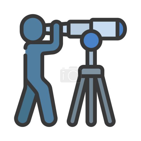 Illustration for Foresight Person web icon vector illustration - Royalty Free Image