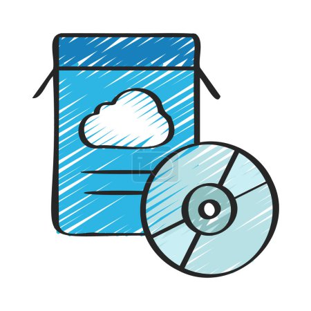 Illustration for Cloud Software Icon, Vector Illustration - Royalty Free Image