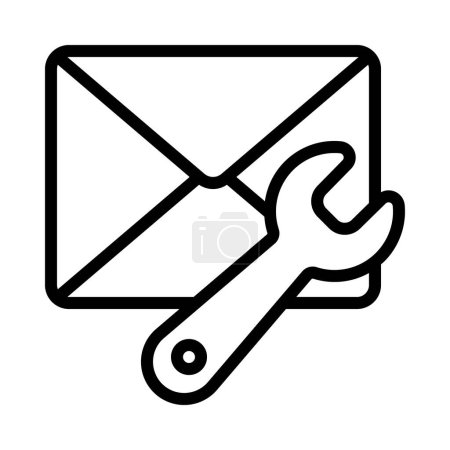 Ilustración de Reparar icono de correo electrónico, ilustración vectorial - Imagen libre de derechos