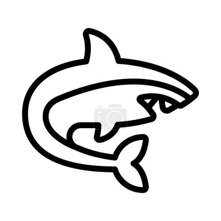 Téléchargez les illustrations : Shark web icon vector illustration - en licence libre de droit