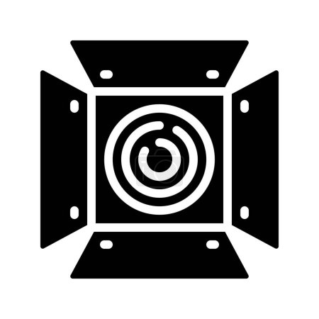 Abschirmklappe Beleuchtung Symbol, Vektorillustration 