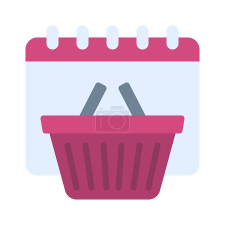 Illustration for Shopping Day web icon vector illustration - Royalty Free Image