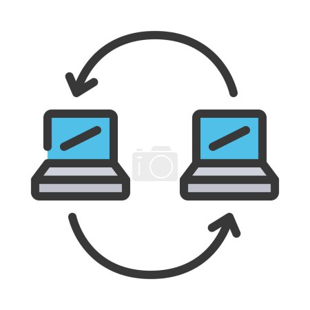 Ilustración de Icono del interruptor del ordenador portátil, ilustración del vector - Imagen libre de derechos