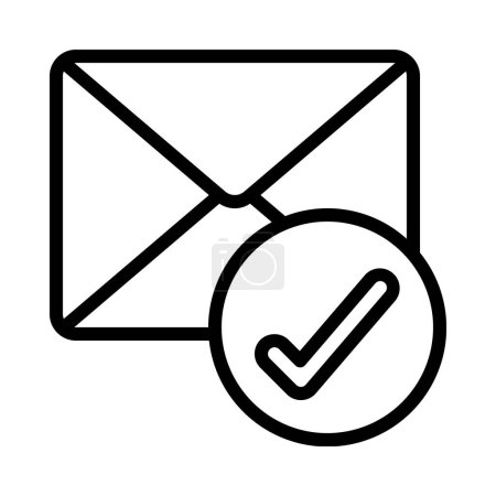 Illustration for Tick Email Icon, Vector Illustration - Royalty Free Image