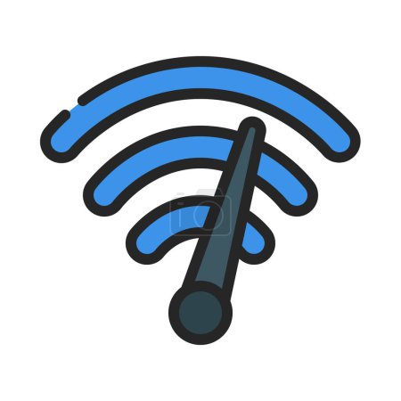 Ilustración de WiFi Velocidad icono de la aplicación vector ilustración - Imagen libre de derechos