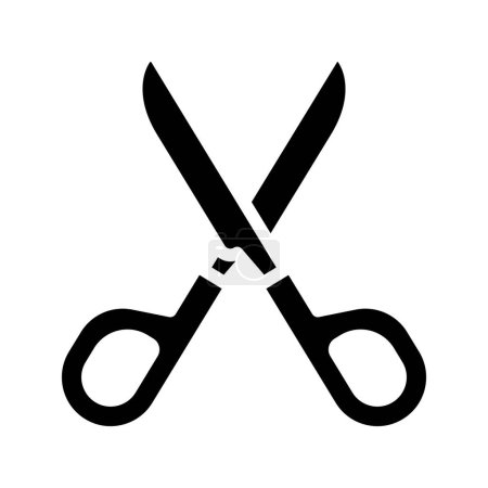 Illustration for Scissors  icon vector illustration on white background - Royalty Free Image