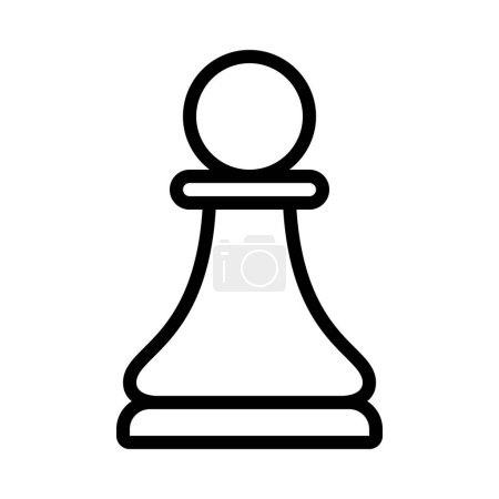 Téléchargez les illustrations : Illustration vectorielle de Pawn Chess Piece - en licence libre de droit