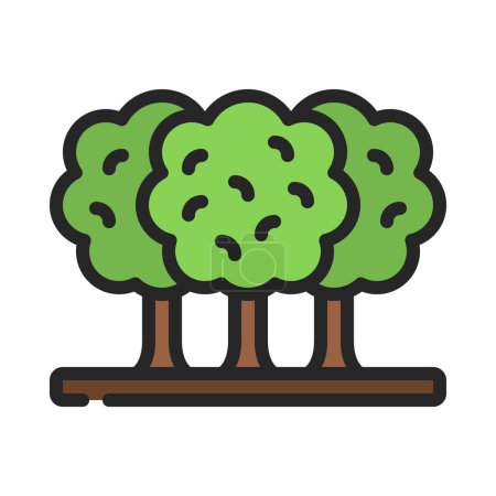 Illustration for Trees vector  icon, illustration on white background - Royalty Free Image
