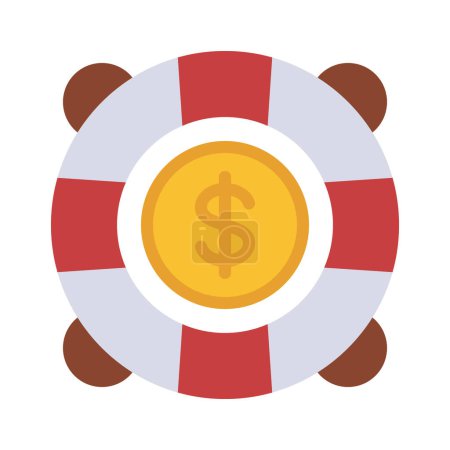 Illustration for Financial Help icon, vector illustration - Royalty Free Image