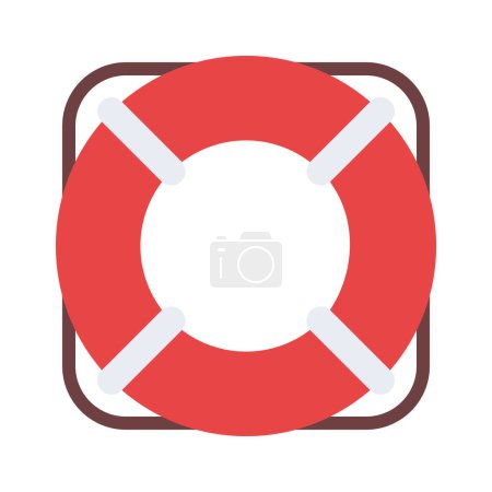 Illustration for Lifebuoy icon. outline illustration of lifebuoy vector icon for web - Royalty Free Image