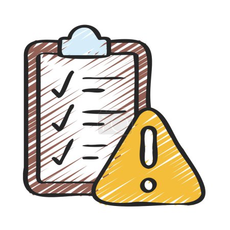 Illustration for Risk checklist  vector icon design, illustration - Royalty Free Image