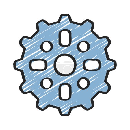 Illustration for Gear web icon  isolated on white background.  vector illustration - Royalty Free Image