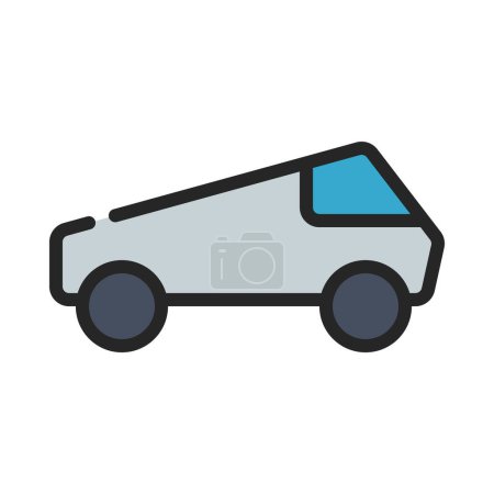 Illustration for Futuristic Electric  truck icon vector illustration - Royalty Free Image