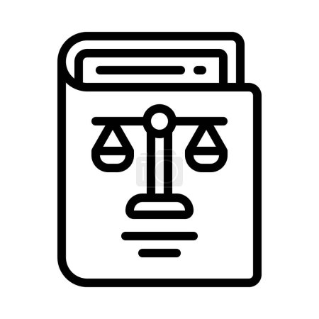 Téléchargez les illustrations : Icône du livre de droit, illustration vectorielle - en licence libre de droit