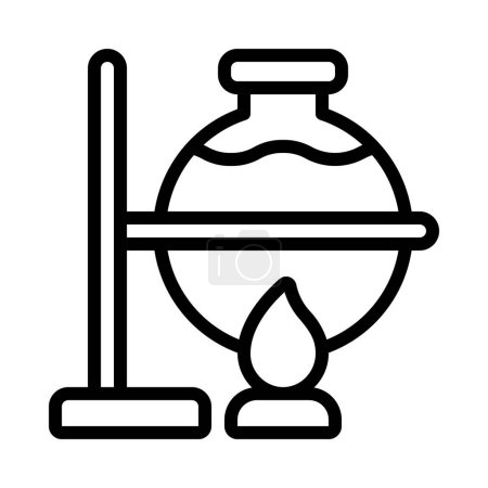 Téléchargez les illustrations : Illustration vectorielle de l'icône Web Burning Chemicals - en licence libre de droit