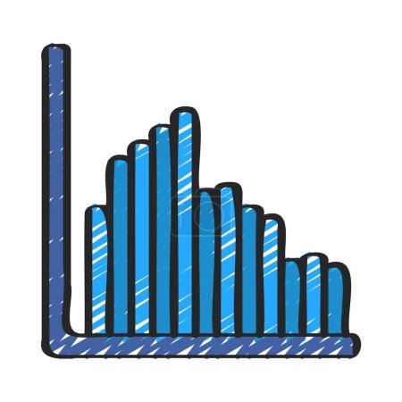 Illustration for Bar Chart web  icon vector illustration - Royalty Free Image